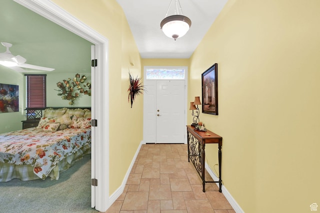 97 Hillsborough Dr, Pleasant View, UT 84414 - foyer entrance with light stone finish flooring and a ceiling fan
