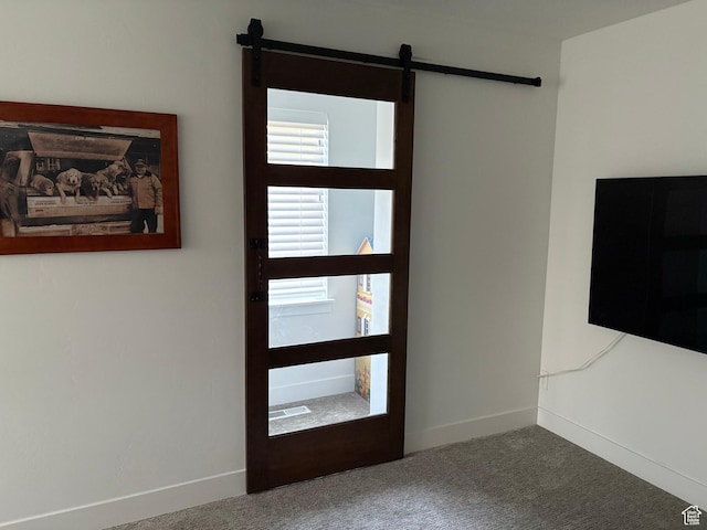 354 E 370 S, Kamas, UT 84036 - carpeted foyer with a barn door and baseboards