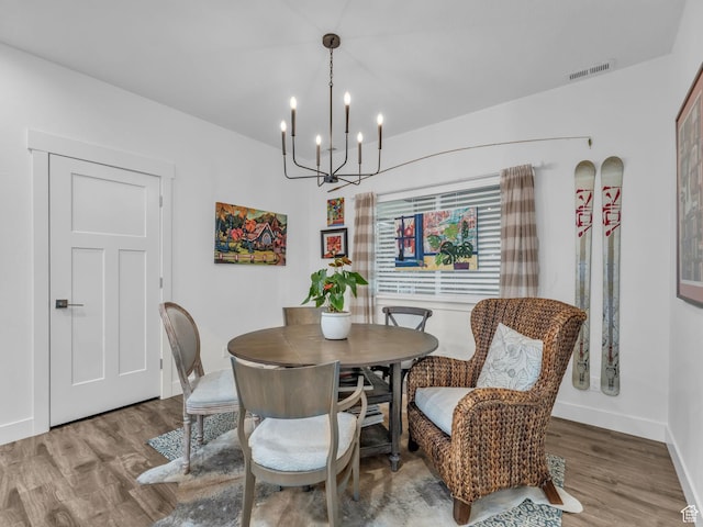 354 E 370 S, Kamas, UT 84036 - dining space with wood finished floors and a chandelier