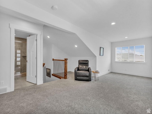 354 E 370 S, Kamas, UT 84036 - unfurnished room featuring carpet, an upstairs landing, and recessed lighting