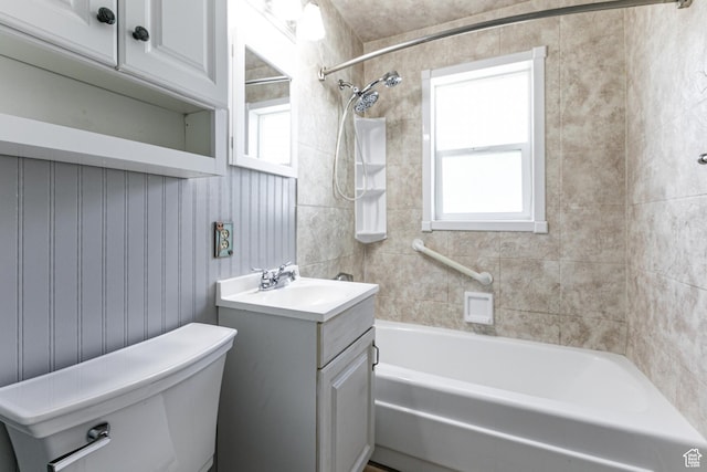 317 Highland Dr, Tooele, UT 84074 - full bath with vanity, shower / washtub combination, and plenty of natural light