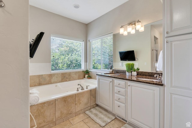215 N Bald Mountain Dr E, Alpine, UT 84004 - bathroom with a garden tub and double vanity