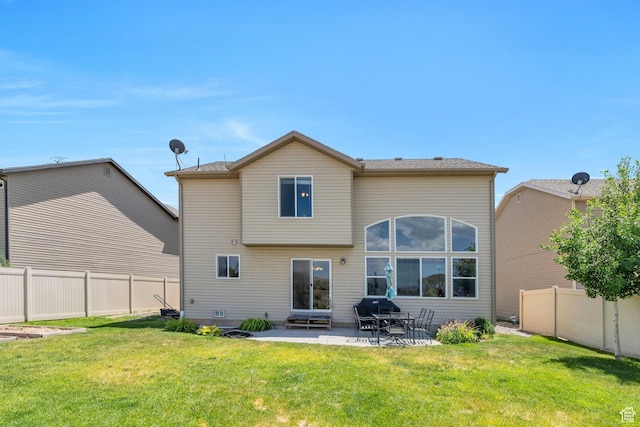 2459 E Ox Yoke Dr S, Eagle Mountain, UT 84005 - back of property with a fenced backyard and a patio area