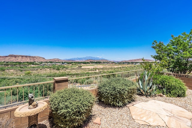 1410 W Ambassador Dr, St George, UT 84790 - patio / terrace featuring a mountain view