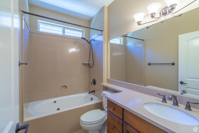1410 W Ambassador Dr, St George, UT 84790 - full bathroom featuring shower / washtub combination, vanity, and a chandelier