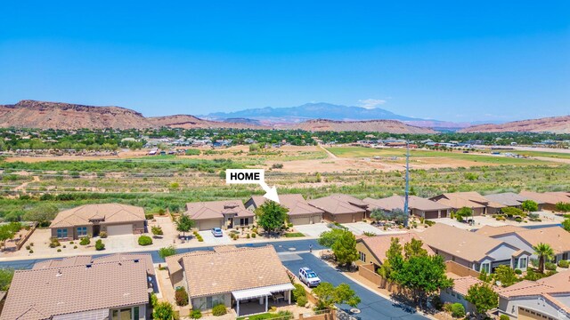 1410 W Ambassador Dr, St George, UT 84790 - aerial view of residential area with a mountainous background