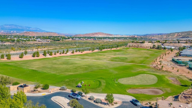 1410 W Ambassador Dr, St George, UT 84790 - aerial view of a mountainous background and a local golf course