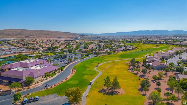 1410 W Ambassador Dr, St George, UT 84790 - aerial perspective of suburban area featuring a mountain backdrop and a golf club