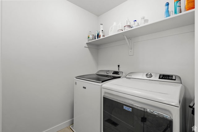 15129 S Halter Way, Bluffdale, UT 84065 - laundry room featuring separate washer and dryer and baseboards
