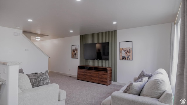 15113 S Bright Stars Dr, Bluffdale, UT 84065 - carpeted living room with recessed lighting