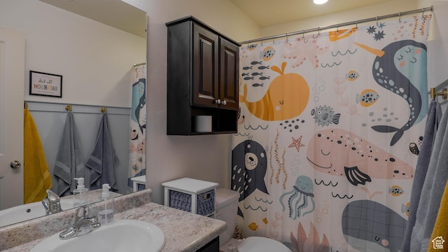 15113 S Bright Stars Dr, Bluffdale, UT 84065 - full bathroom featuring vanity and a shower with curtain