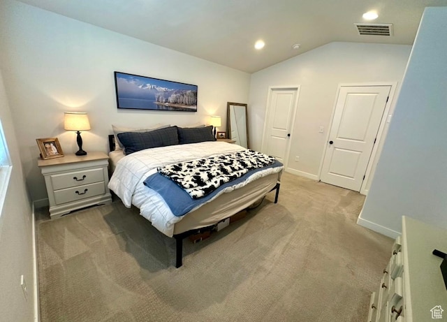 856 S 250 W, American Fork, UT 84003 - bedroom featuring lofted ceiling, carpet, and recessed lighting