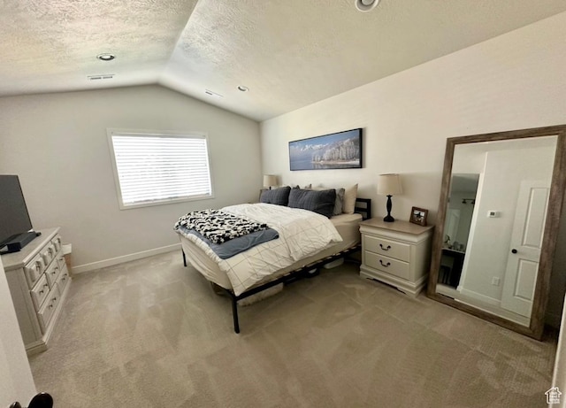 856 S 250 W, American Fork, UT 84003 - bedroom with vaulted ceiling, light carpet, and a textured ceiling