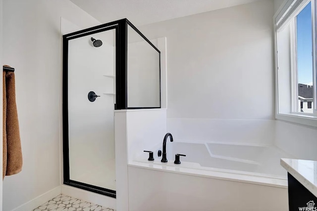 856 S 250 W, American Fork, UT 84003 - bathroom with a stall shower, a bath, and vanity