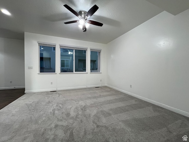 5558 W Dornton Ct, Herriman, UT 84096 - carpeted spare room featuring ceiling fan and a textured ceiling