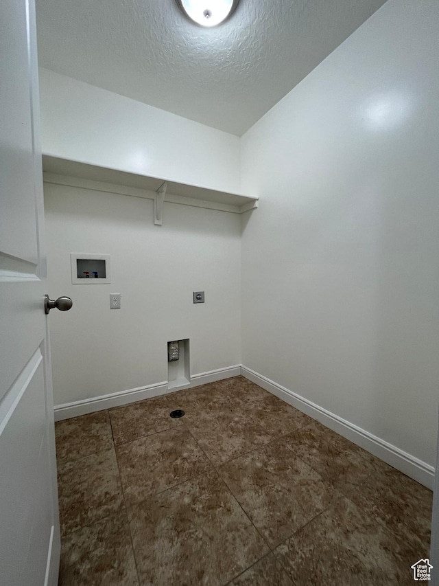 5558 W Dornton Ct, Herriman, UT 84096 - laundry room featuring washer hookup, hookup for an electric dryer, and a textured ceiling