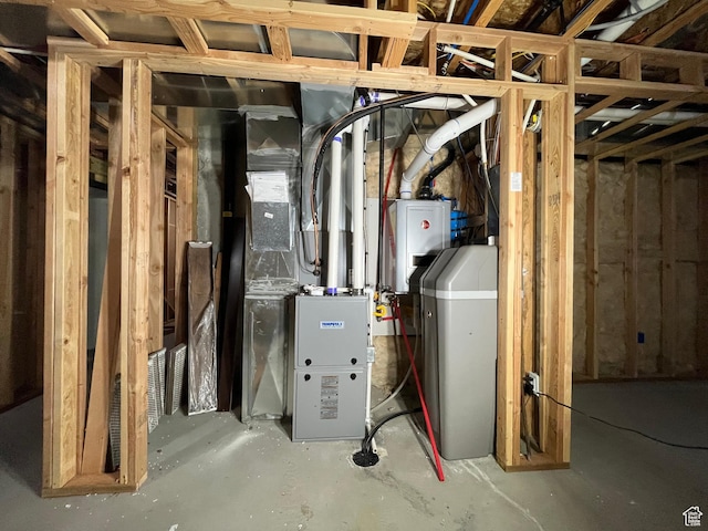 5558 W Dornton Ct, Herriman, UT 84096 - below grade area with a water softener and tankless water heater