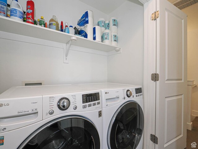 1051 W Narrows Ln S, Bluffdale, UT 84065 - laundry area with independent washer and dryer