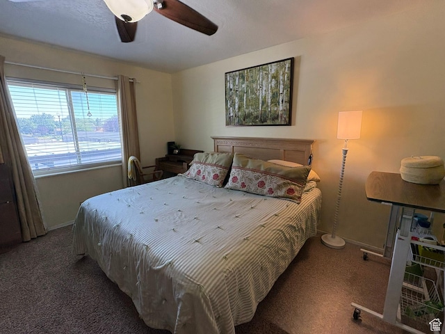 8158 S Cottonwood Hills Cir, Sandy, UT 84094 - carpeted bedroom featuring baseboards and ceiling fan