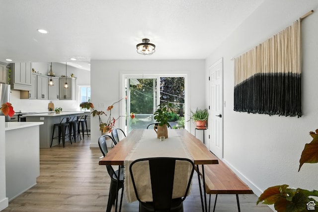 2265 Casperville Rd, Heber City, UT 84032 - dining room with light wood-style flooring and recessed lighting