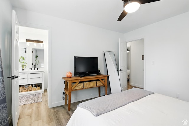 2265 Casperville Rd, Heber City, UT 84032 - bedroom featuring light wood-style floors and a ceiling fan