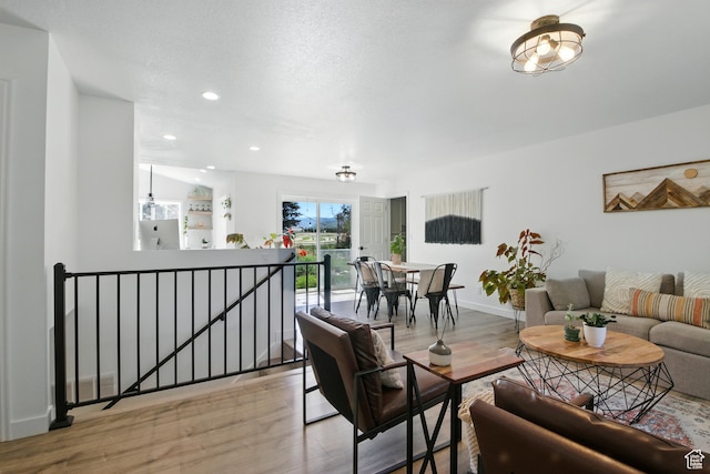 2265 Casperville Rd, Heber City, UT 84032 - living room featuring light wood-style flooring and recessed lighting