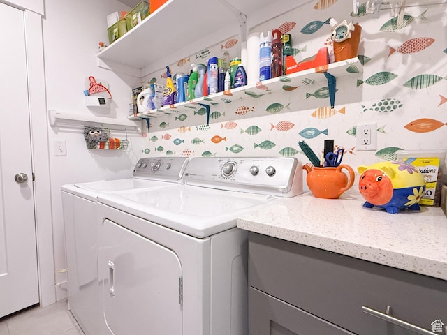 4491 Haven Rd Unit 11E, West Haven, UT 84401 - laundry area featuring washer and dryer and light tile patterned floors