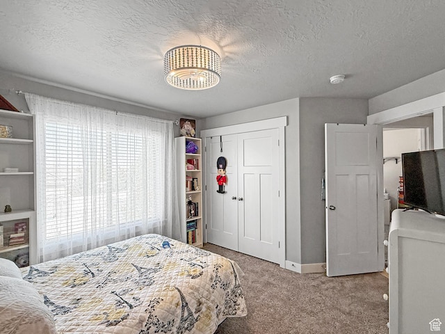 4491 Haven Rd Unit 11E, West Haven, UT 84401 - bedroom with carpet flooring, a textured ceiling, and a closet