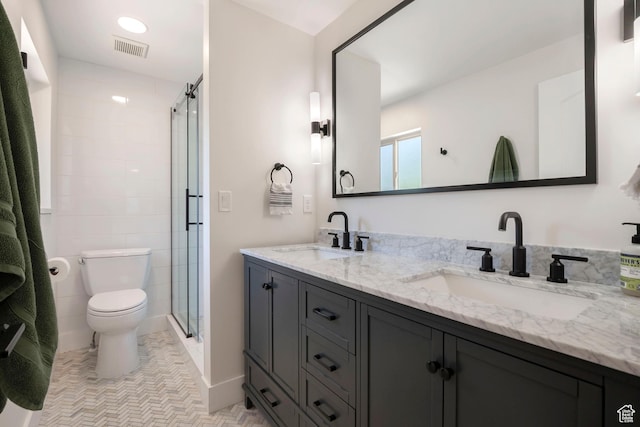 2922 E Hillsden Dr, Holladay, UT 84117 - full bathroom featuring double vanity and a stall shower