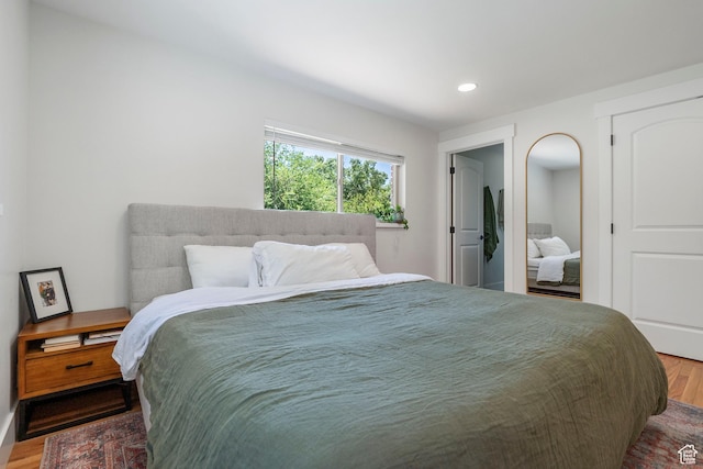 2922 E Hillsden Dr, Holladay, UT 84117 - bedroom with wood finished floors and recessed lighting