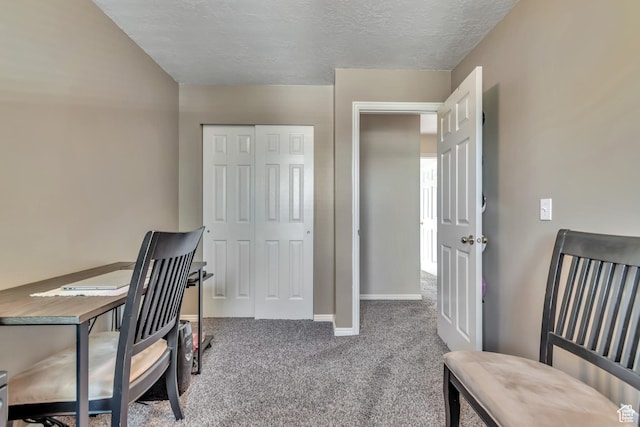 6925 S Sparrowtail Rd W, West Jordan, UT 84081 - carpeted home office with baseboards and a textured ceiling