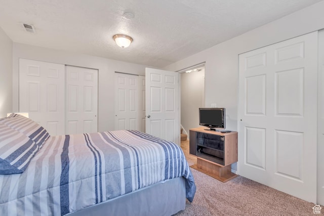 6925 S Sparrowtail Rd W, West Jordan, UT 84081 - carpeted bedroom featuring two closets and a textured ceiling