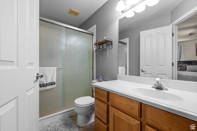 176 S Geneva Dr, Midway, UT 84049 - ensuite bathroom featuring vanity, a shower stall, and tile patterned floors
