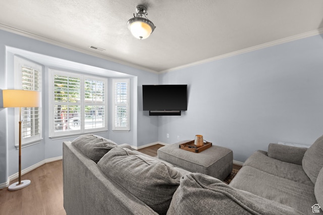 176 S Geneva Dr, Midway, UT 84049 - living room with ornamental molding and wood finished floors
