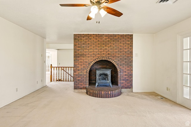 42 S Juniper Dr, Cedar City, UT 84720 - unfurnished living room with carpet and a ceiling fan