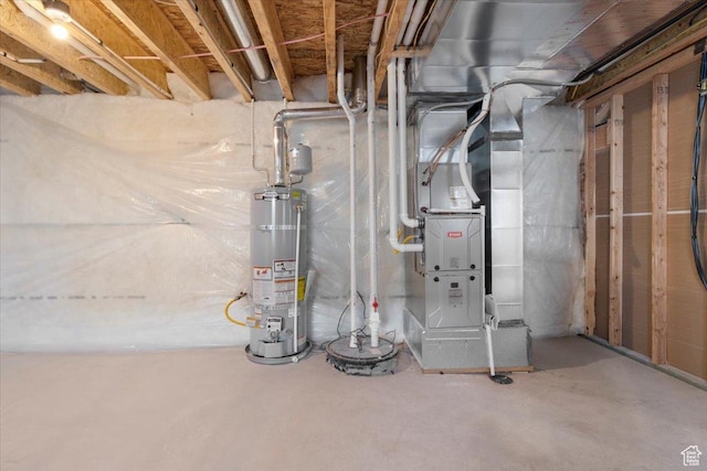 61 E 600 S, Nephi, UT 84648 - utility room featuring water heater and heating unit