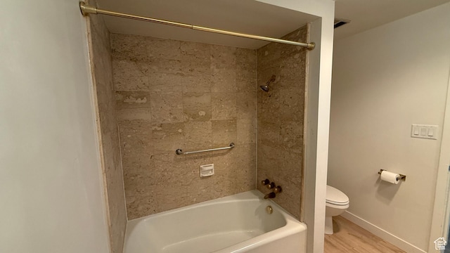 777 E S Temple N Unit 4B, Salt Lake City, UT 84102 - full bathroom with tub / shower combination and wood finished floors
