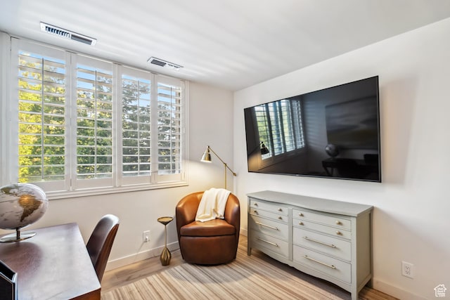 777 E S Temple N Unit 4B, Salt Lake City, UT 84102 - office area featuring baseboards and wood finished floors