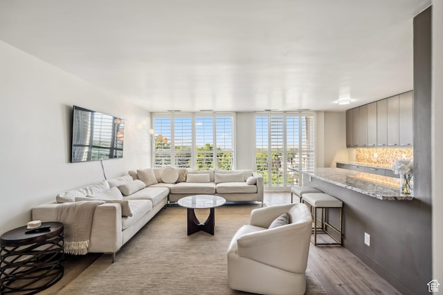 777 E S Temple N Unit 4B, Salt Lake City, UT 84102 - living area featuring wood finished floors