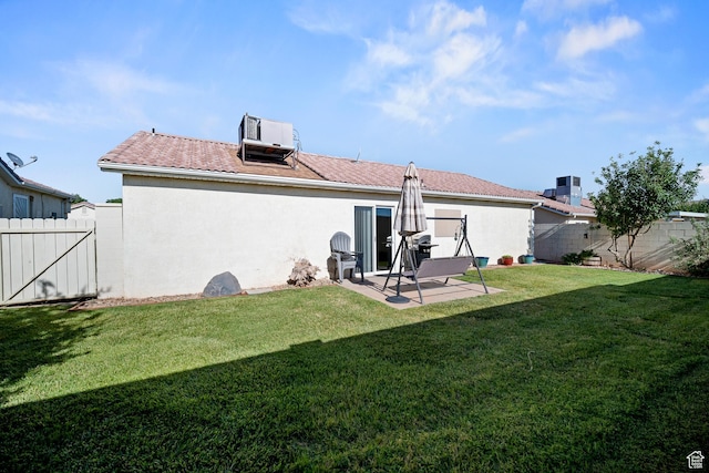 470 E 1100 S Unit 63, St George, UT 84790 - back of house with a patio, a fenced backyard, stucco siding, and a gate