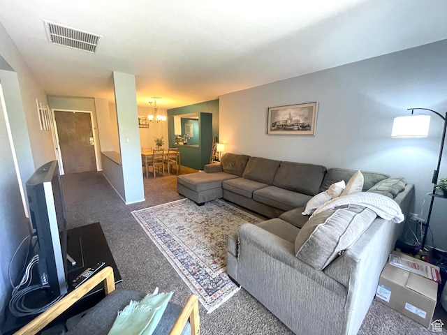 110 S 800 E Unit 300, Salt Lake City, UT 84102 - carpeted living room featuring a chandelier