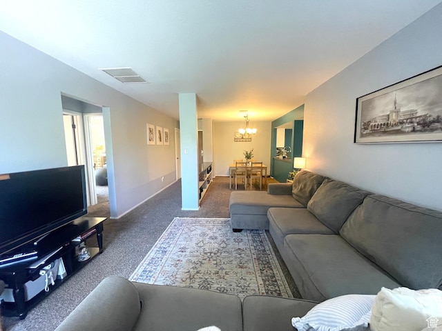 110 S 800 E Unit 300, Salt Lake City, UT 84102 - living room with a chandelier and carpet floors