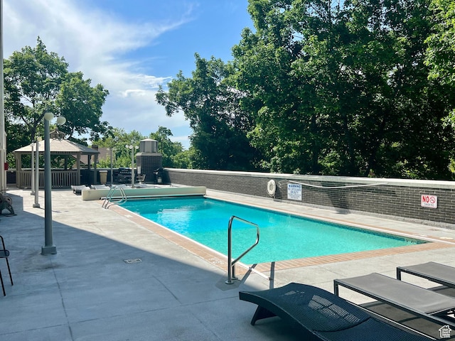 777 E S Temple N Unit 9J, Salt Lake City, UT 84102 - community pool with a gazebo and a patio