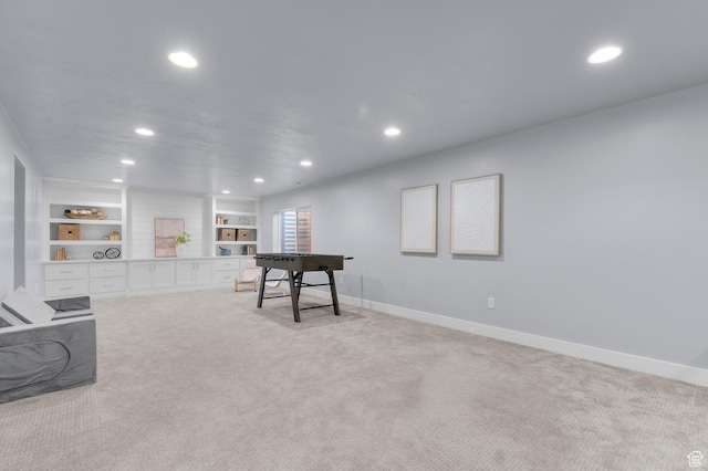 68 N Eden Way, Vineyard, UT 84059 - playroom with recessed lighting, light colored carpet, and built in shelves