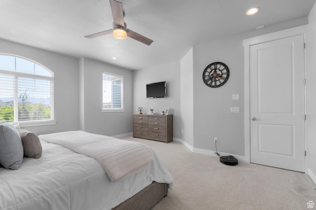 68 N Eden Way, Vineyard, UT 84059 - carpeted bedroom with ceiling fan and recessed lighting
