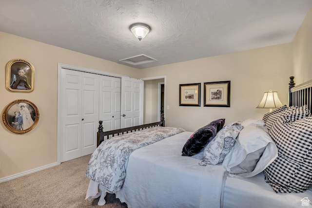 145 N 240 E, Orem, UT 84057 - carpeted bedroom featuring attic access, a closet, and a textured ceiling