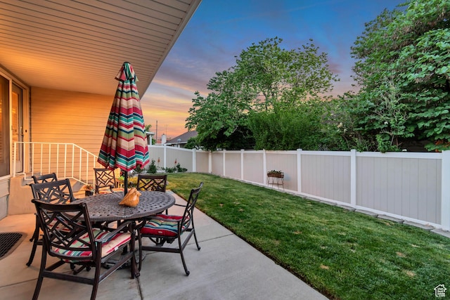 145 N 240 E, Orem, UT 84057 - fenced backyard with outdoor dining area and a patio area