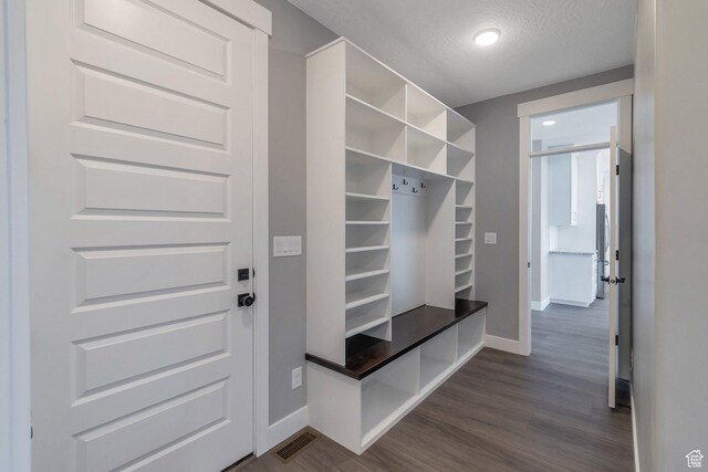 1766 S 1850 W Unit 08, Mapleton, UT 84664 - mudroom with dark wood-style floors and a textured ceiling
