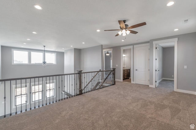 1766 S 1850 W Unit 08, Mapleton, UT 84664 - unfurnished room with a ceiling fan, recessed lighting, and carpet