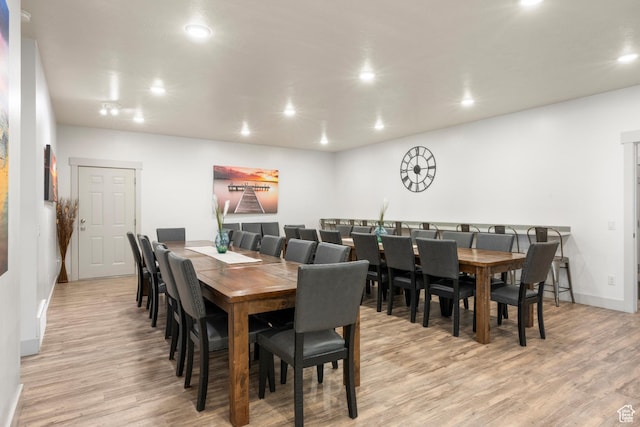 175 S Blue Topaz Ln, Garden City, UT 84028 - dining area with light wood-type flooring and recessed lighting